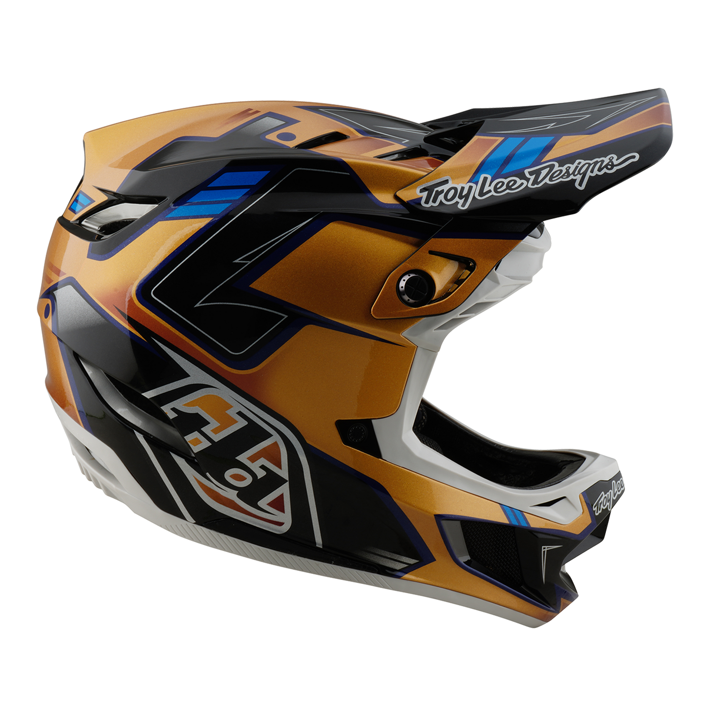 TROY LEE DESIGN D4 COMPOSITE MIPS ROYALTY MTB přilba černá/zlatá