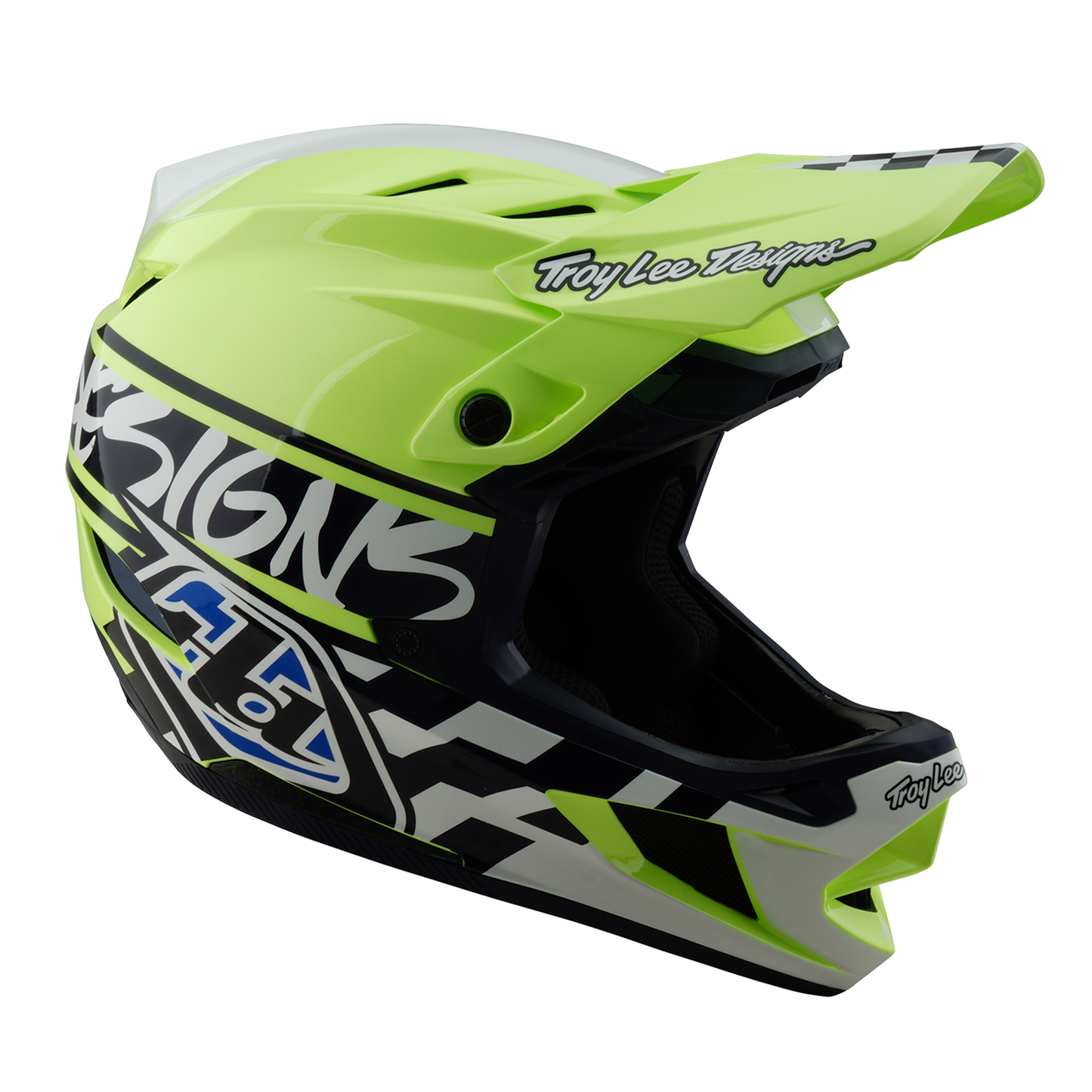 MTB přilba TROY LEE DESIGN D4 POLYACRYLITE MIPS FIFTY 50 Yellow/Blue