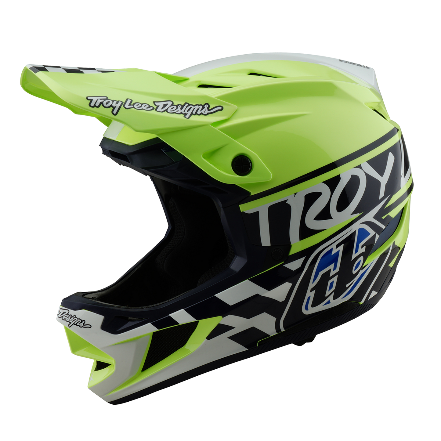 MTB přilba TROY LEE DESIGN D4 POLYACRYLITE MIPS FIFTY 50 Yellow/Blue