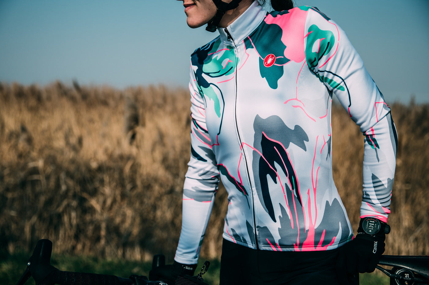 CASTELLI UNLIMITED THERMAL Dámský dres s dlouhým rukávem Grey/Blue