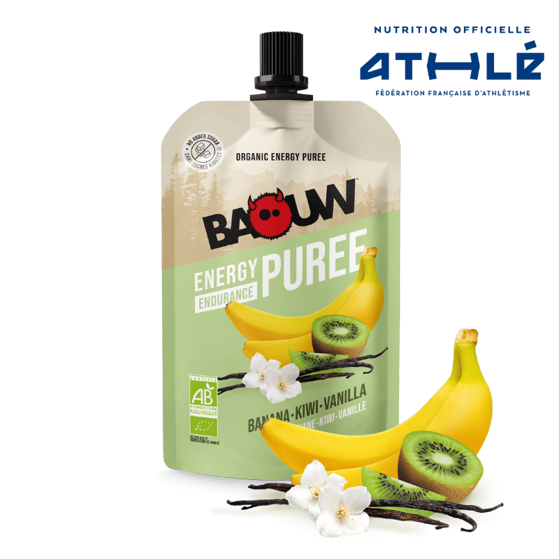 BAOUW Ovocný energetický protlak v bio kvalitě Banán/Kiwi/Vanilka (90g)