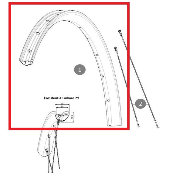 MAVIC CROSSTRAIL SL Carbon 29'' rear rim