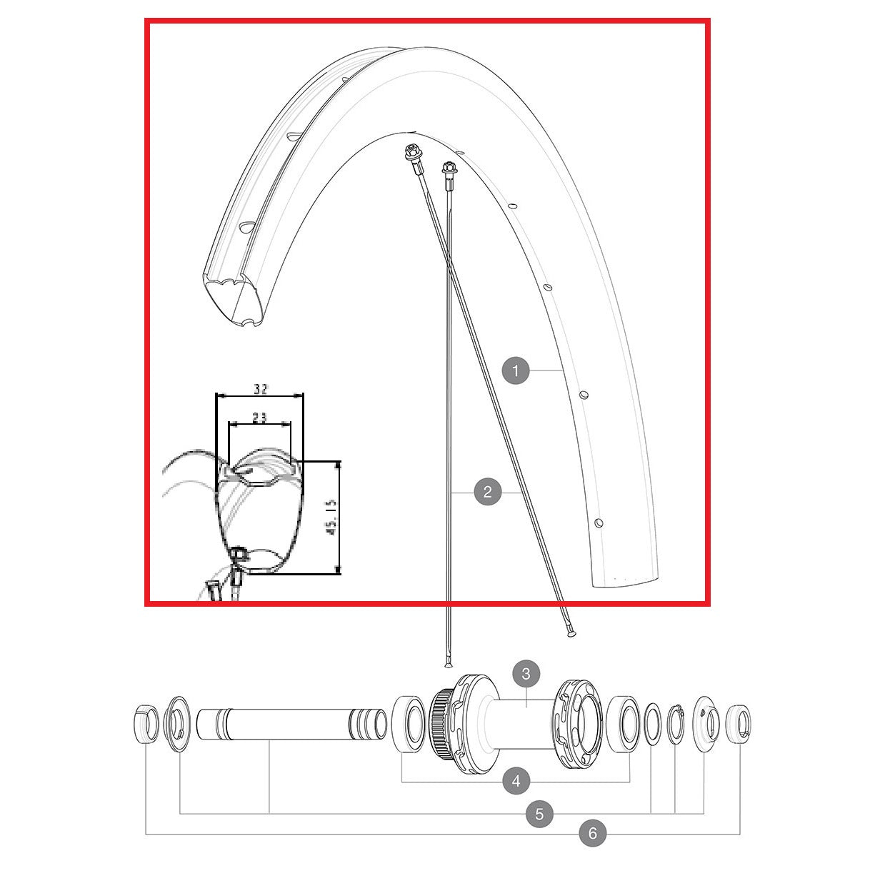 MAVIC COSMIC SL45 UD Disc Front Wheel Kit