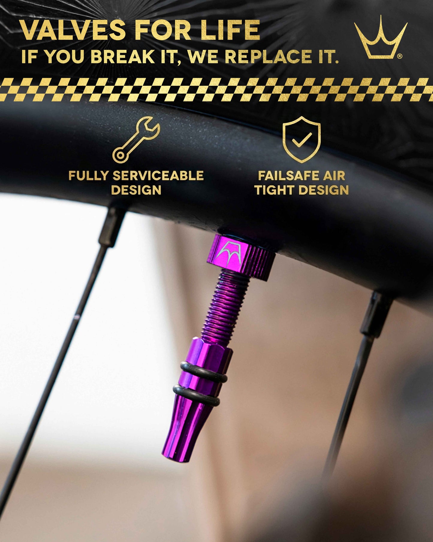 PEATY'S HOLESHOT FAST FLOW 60mm bezdušové ventilky (x2) Červená barva