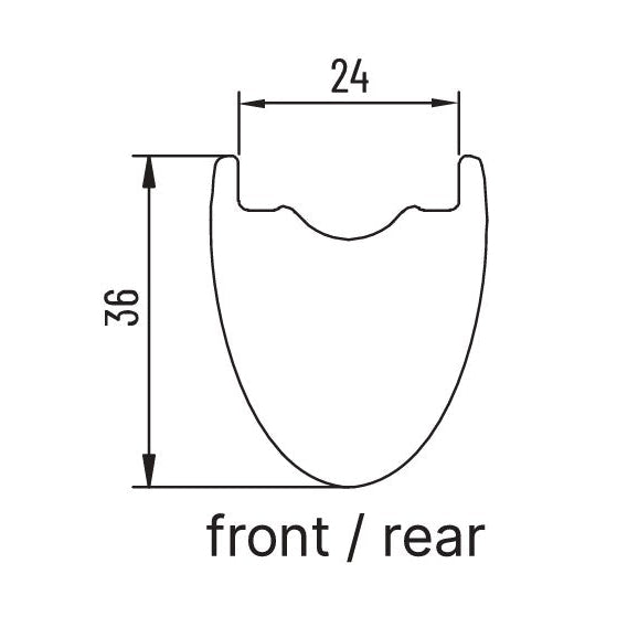 Pár kol MICHE GRAFF CARBONE DISC Tubeless Ready (Center Lock)