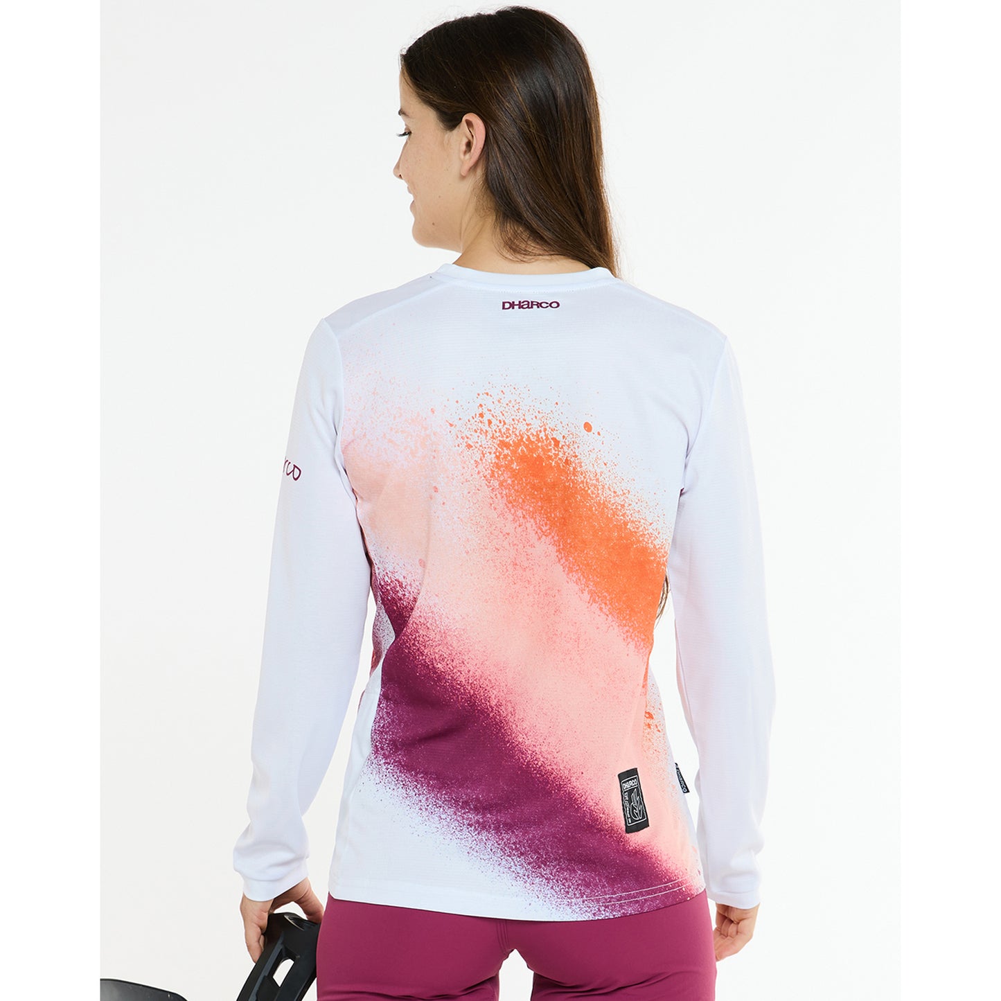Dámský dres DHARCO GRAVITY FIREBIRD s dlouhým rukávem White/Orange