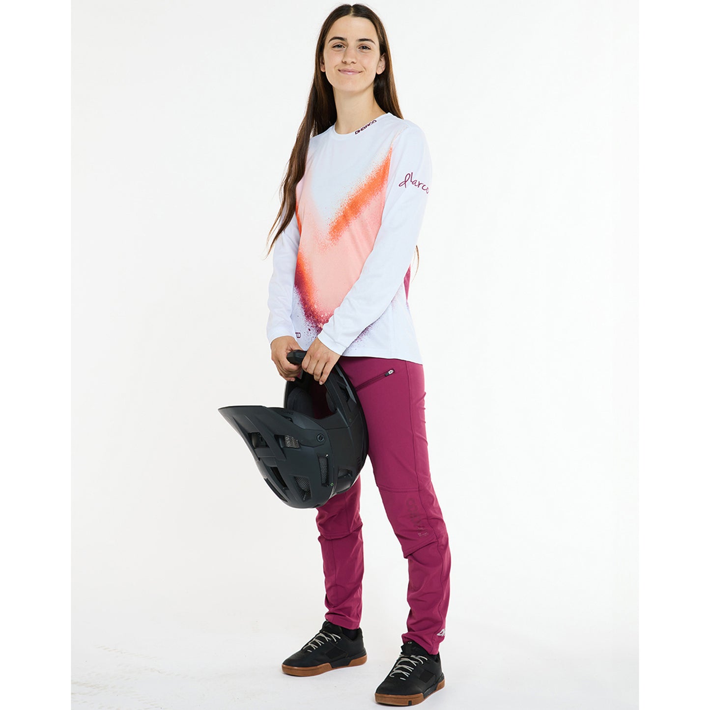 Dámský dres DHARCO GRAVITY FIREBIRD s dlouhým rukávem White/Orange