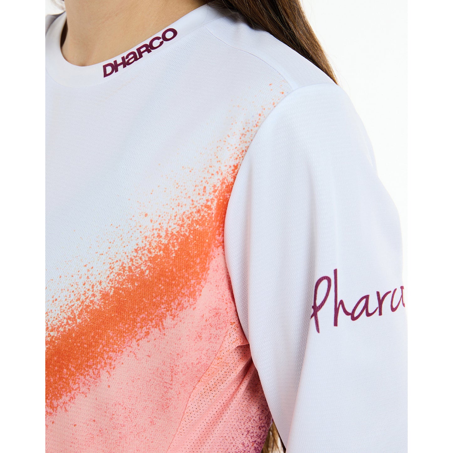 Dámský dres DHARCO GRAVITY FIREBIRD s dlouhým rukávem White/Orange