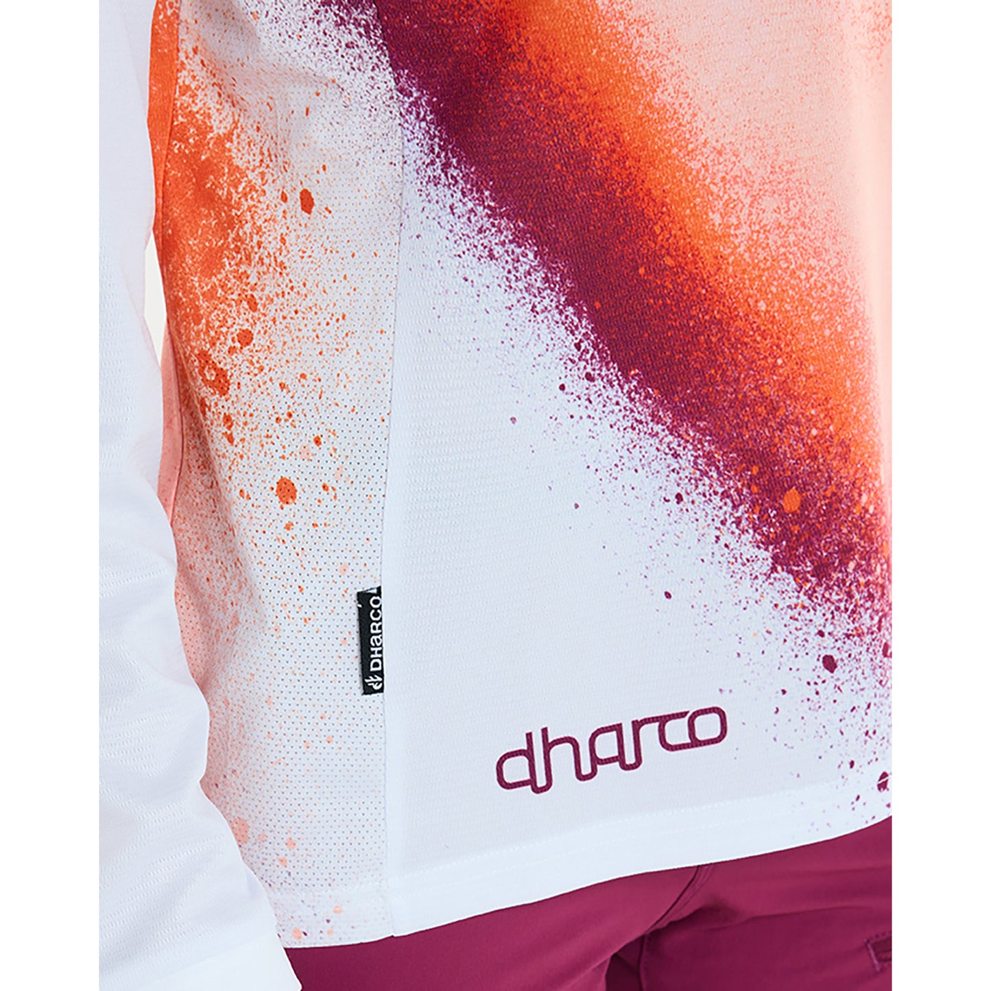Dámský dres DHARCO GRAVITY FIREBIRD s dlouhým rukávem White/Orange