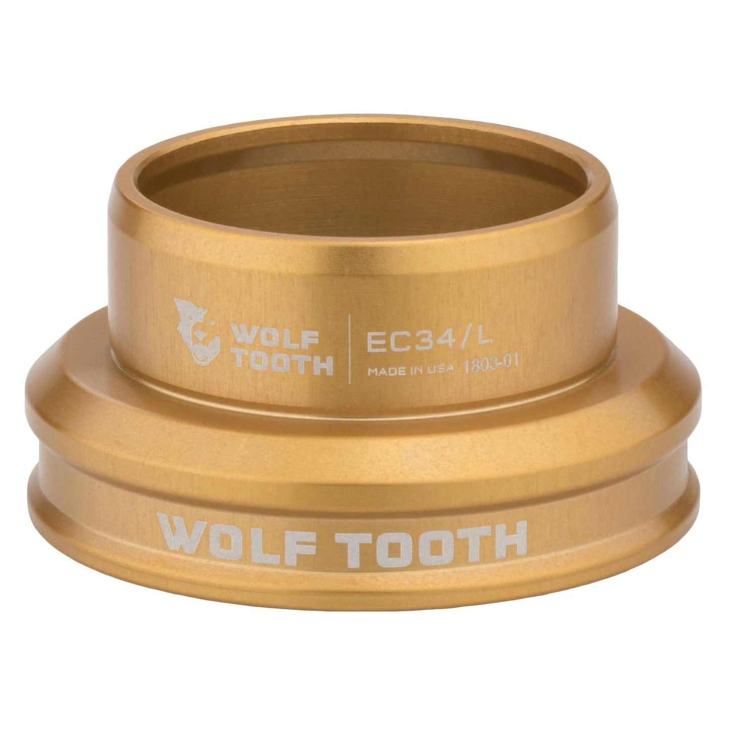 Nízká miska pro vnější hlavové složení WOLF TOOTH PREMIUM 1"1/8 EC34, zlatá