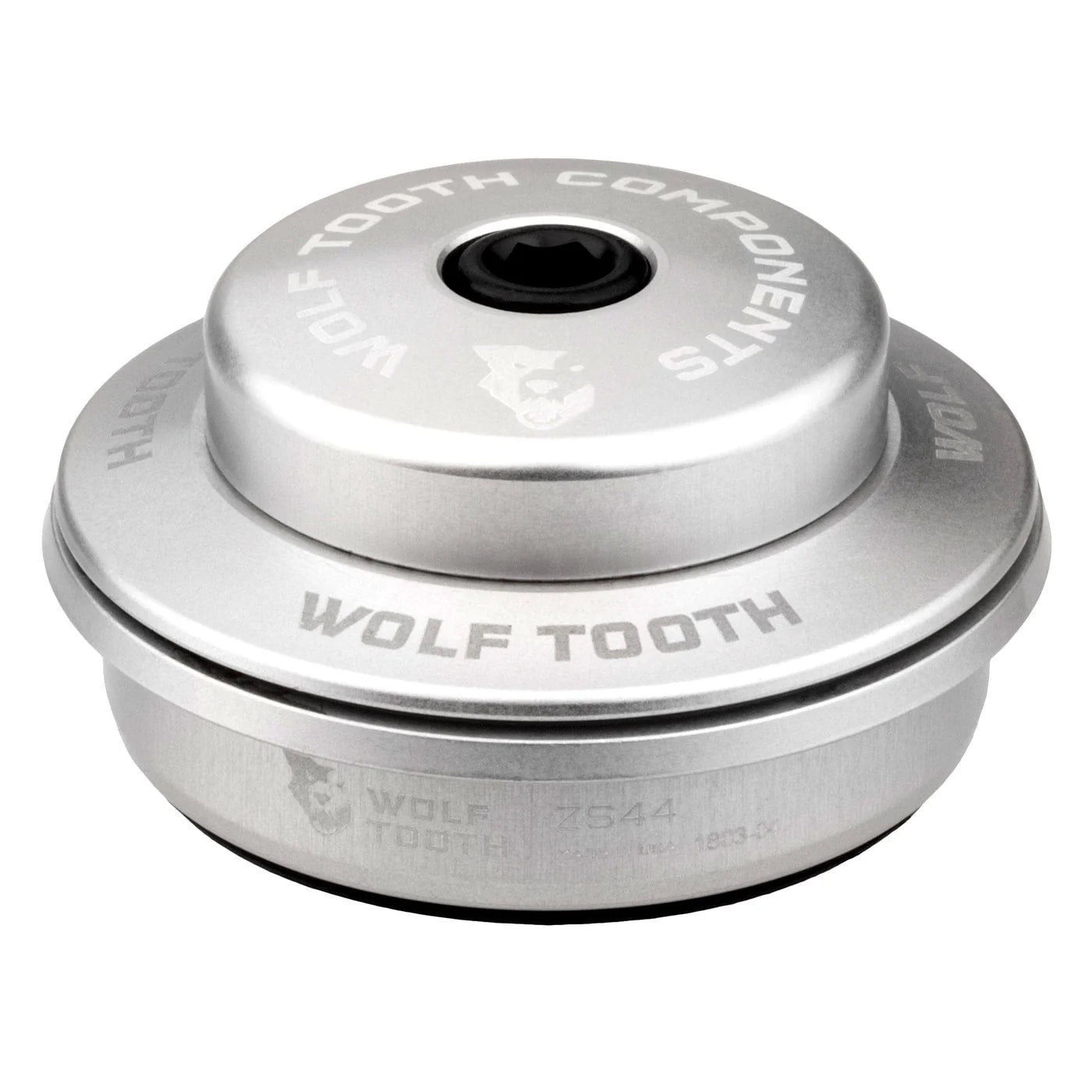 Vysoká miska pro polointegrovanou hlavovou sadu WOLF TOOTH PREMIUM 1"1/8 ZS44, výška 6 mm, stříbrná