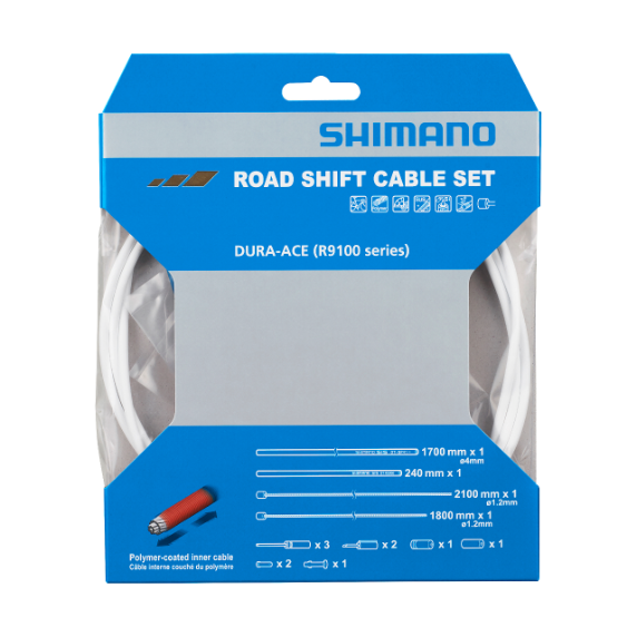 Sada kabelů a hadic přehazovačky SHIMANO DURA-ACE 9100 White Polymer