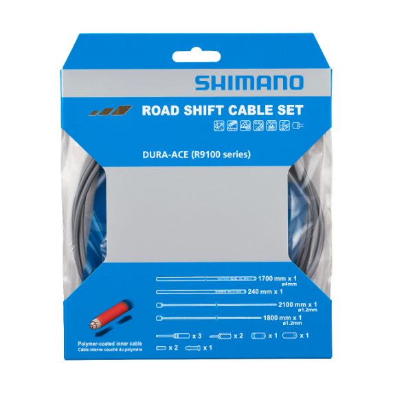 Sada kabelů a hadic přehazovačky SHIMANO DURA-ACE 9100 Polymer Grey