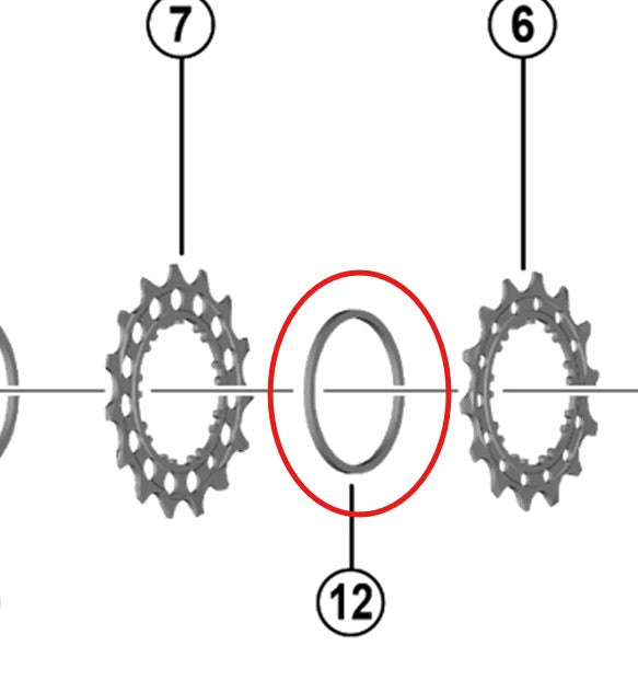 12V SHIMANO Rozpěrka kazety pro Dura Ace 9200 1,9 mm