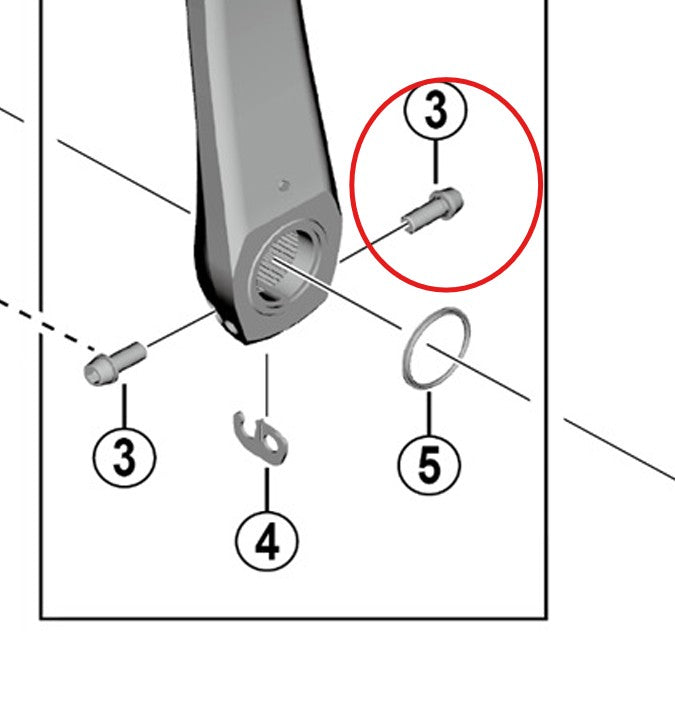 Sada klikového šroubu SHIMANO RX820/810/R8000 s podložkou (M6x19)