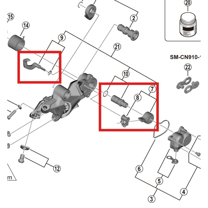 SHIMANO RD-M8120/7120-SGS Clevis Stabilizer Kit