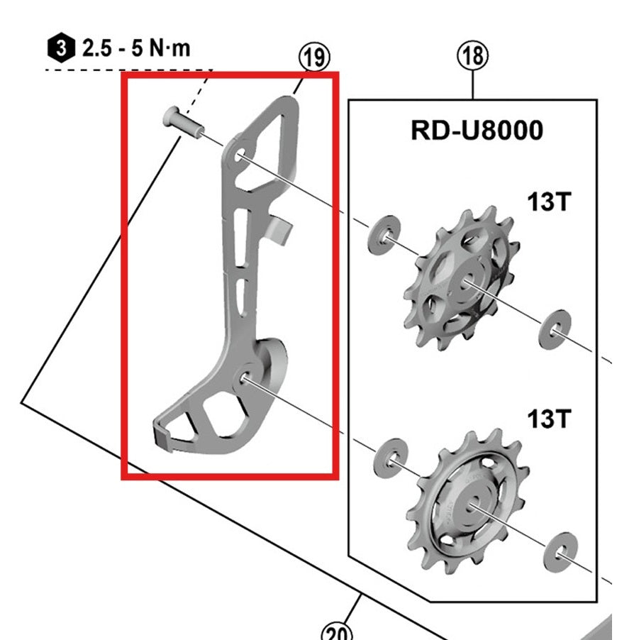 GS SHIMANO RD-U8000/U6000 internal rear derailleur cage