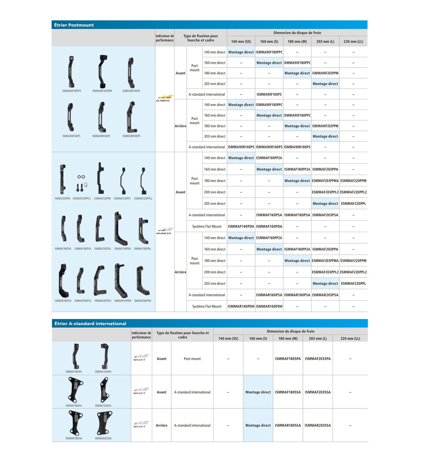 SHIMANO SM-MA-F203P/P Adaptér předního / zadního třmenu PM/PM (+43 mm)