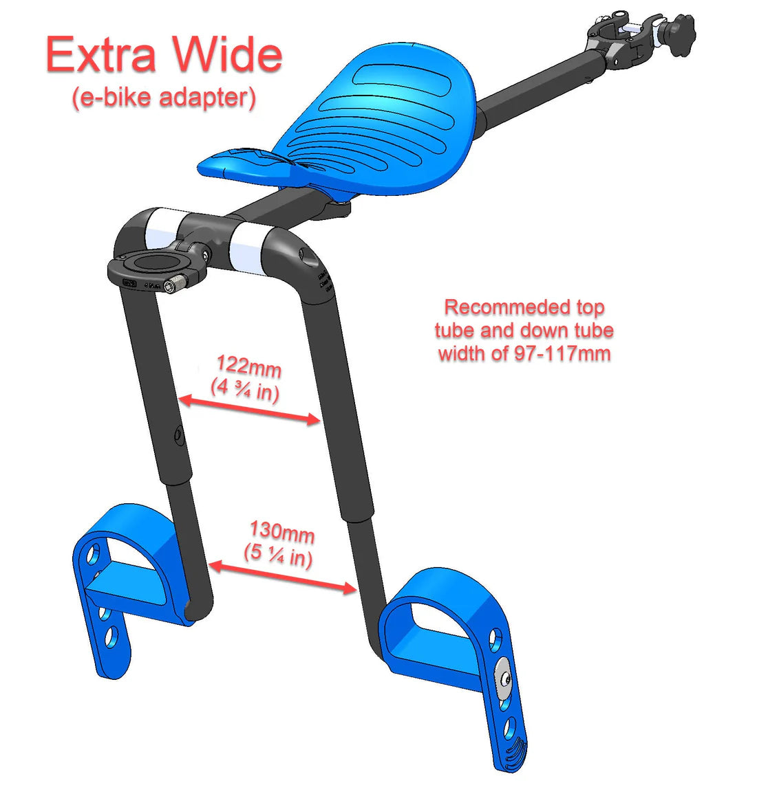 Sada adaptérů MAC RIDE pro elektrokola, extra široké 13cm trubky