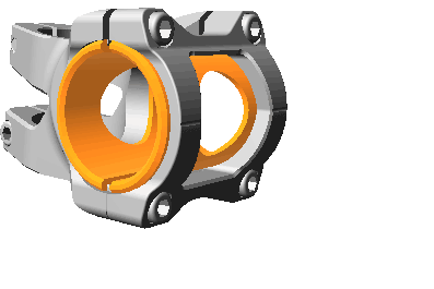 Reverse Components Černý jeden D-2 dřík černý/oranžový