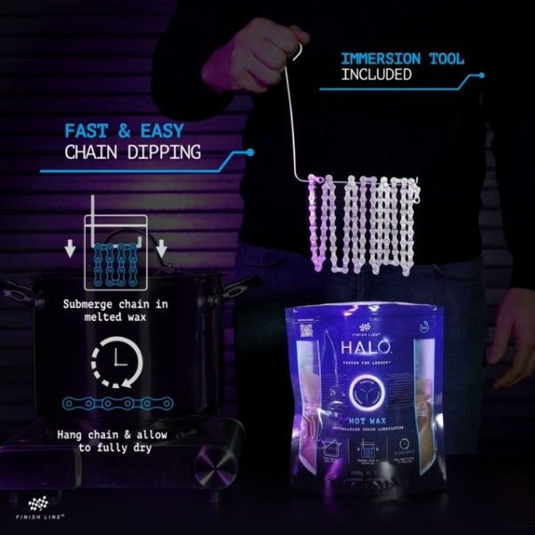 HALO WAX FINISH LINE Mazivo na řetězy Horké voskové granule (600 g)
