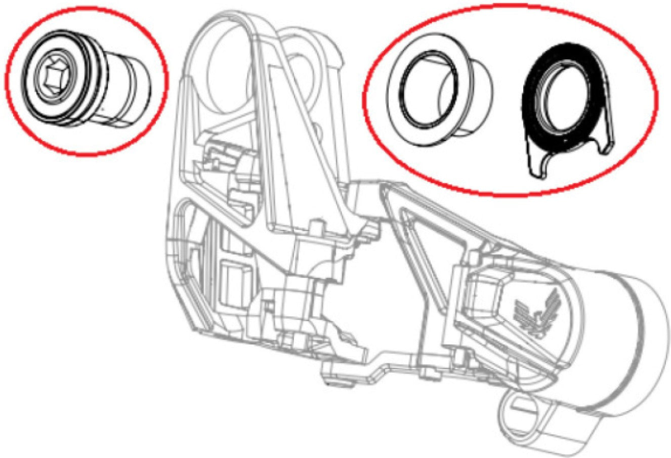 Sada upevňovacích šroubů pro přehazovačku SRAM XX-SL T-TYPE EAGLE AXS