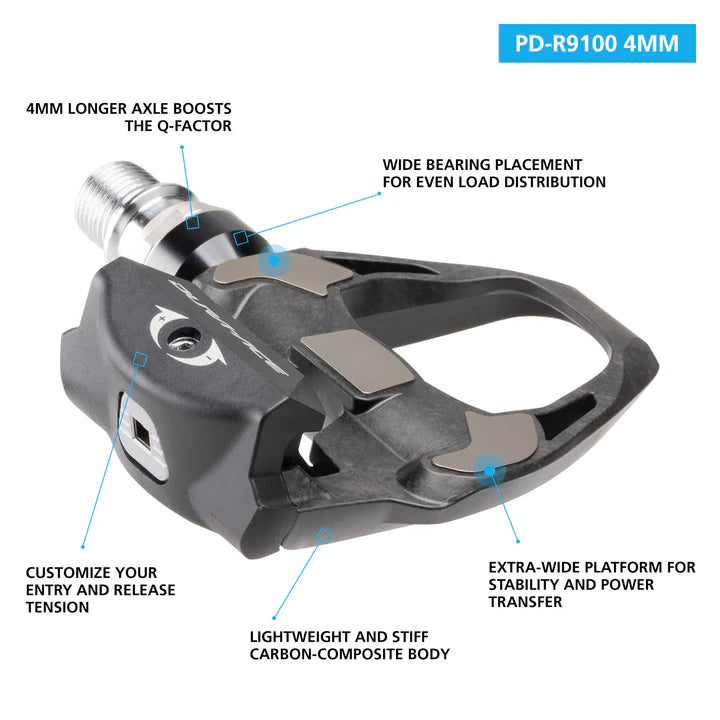 SHIMANO DURA ACE R9100 +4 mm pedals