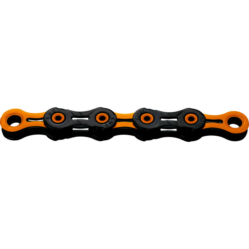 12V KMC DLC12 Waxed Black/Orange Chain