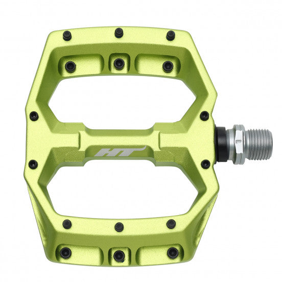 HT COMPONENTS Spider AF03 Green ploché pedály