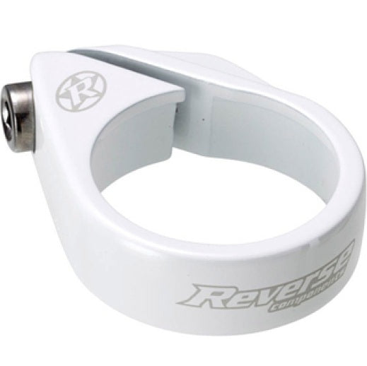 REVERSE COMPONENTS BOLT White Seat Post Clamp