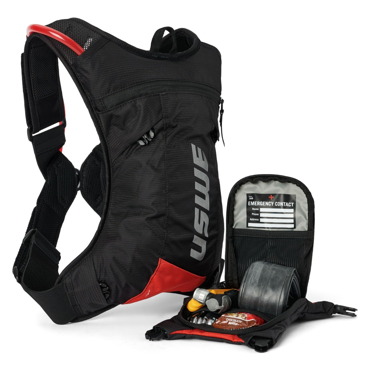 USWE MTB HYDRO 3 L Hydratační vak černý/červený