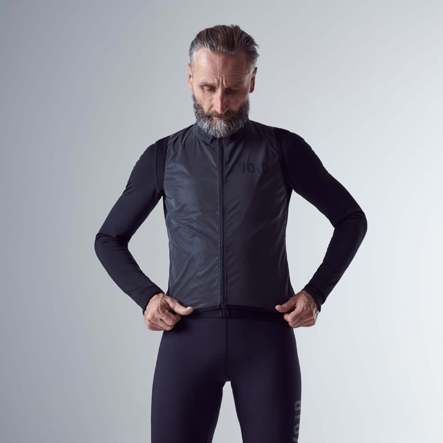 VOID REFLECTIVE Sleeveless Jacket Black