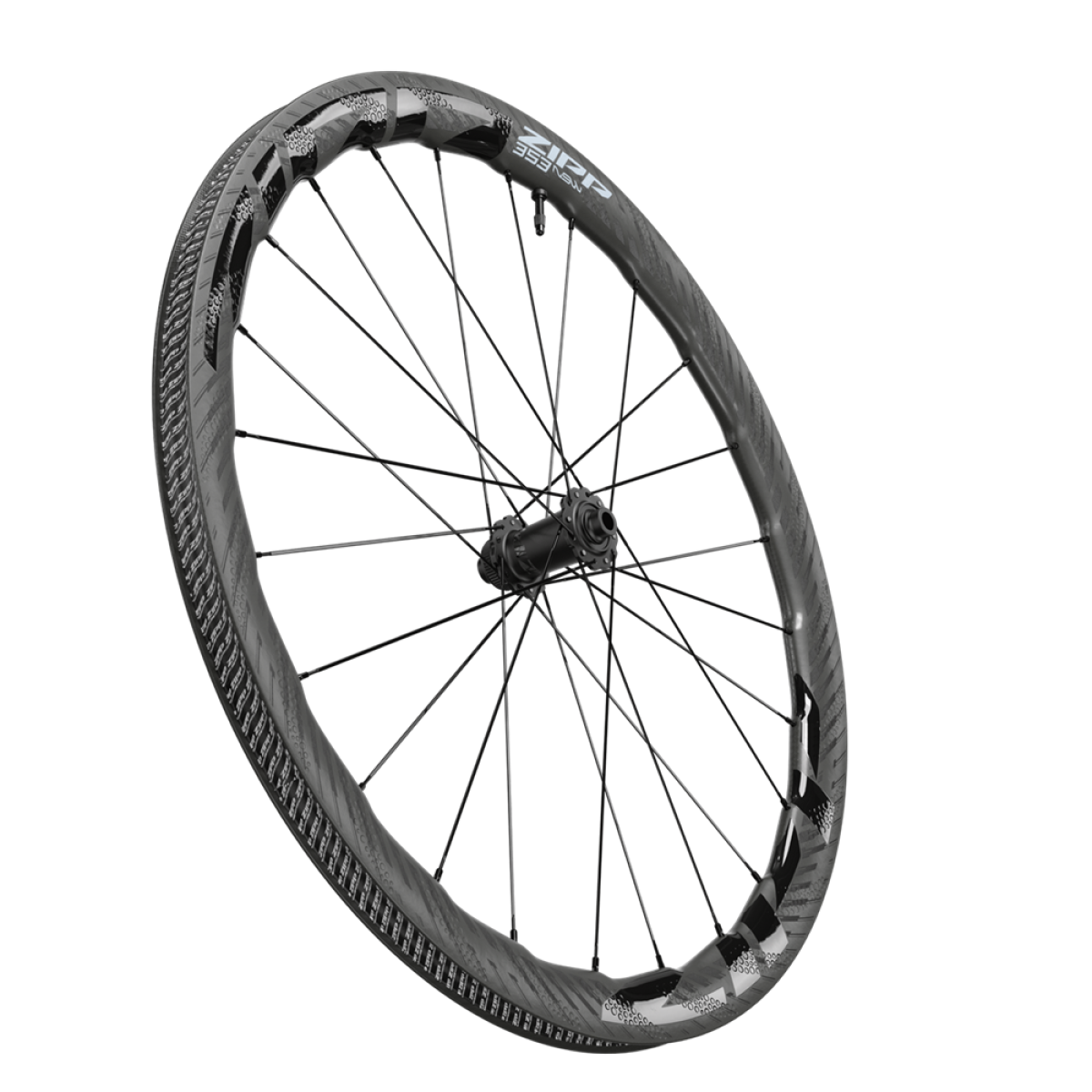 Přední bezdušové kolo ZIPP 353 NSW DISC s pneumatikami se středovým zámkem