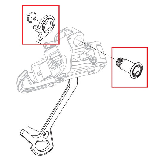 Sada montážních šroubů přehazovačky SRAM X7/X9/DUAL DRIVE 3x9V 2004-2006