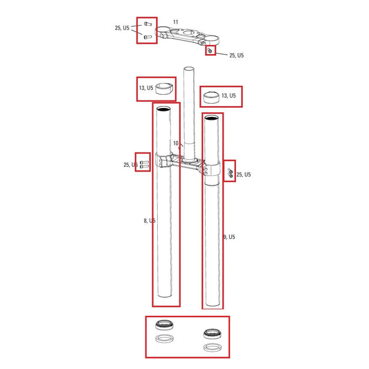 ROCKSHOX BOXXER D1 Diver Upgrade Kit (2024+)