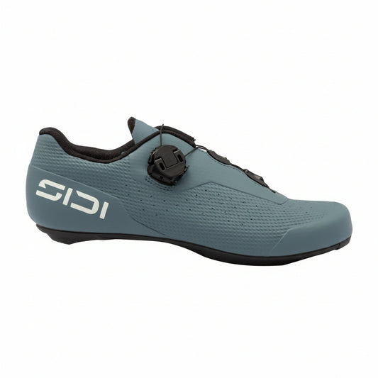 Silniční boty Sidi Fast 3 storm grey a ice white, pohled z vnějšího profilu