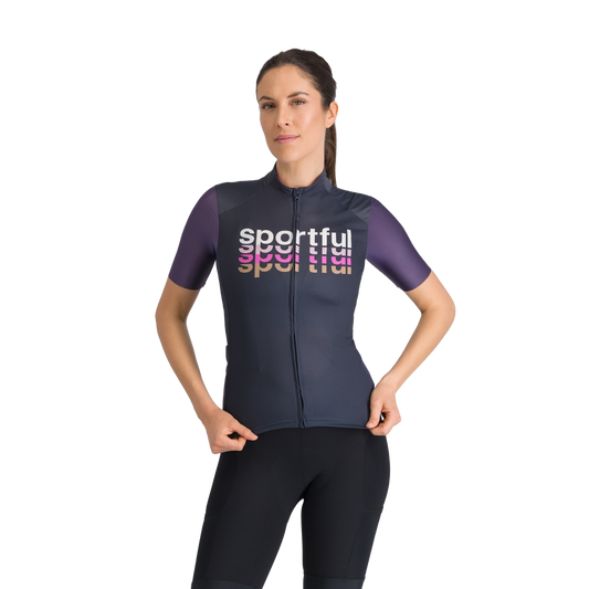 Dámský dres SPORTFUL SUPERGIARA 2 LOGO s krátkým rukávem Navy