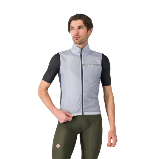 CASTELLI SQUADRA STRETCH Bunda bez rukávů šedá