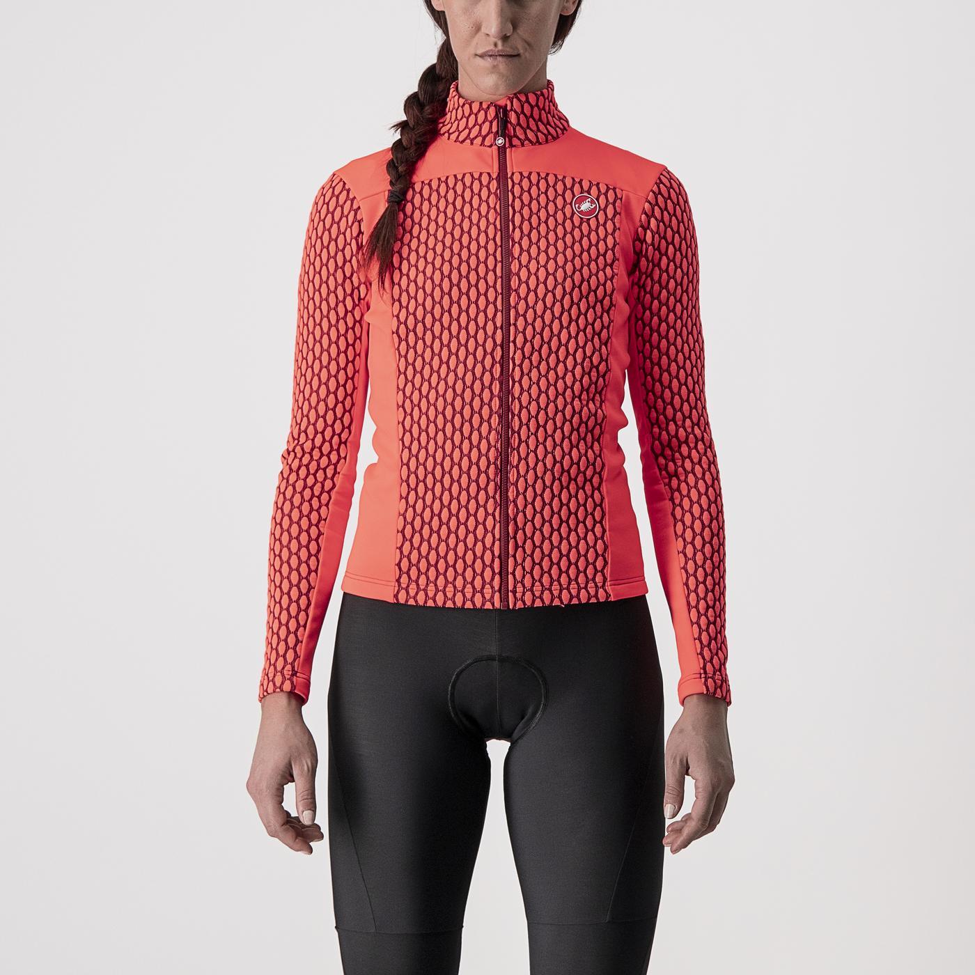 CASTELLI SFIDA 2 Dámský dres s dlouhým rukávem Pink/Bordeaux