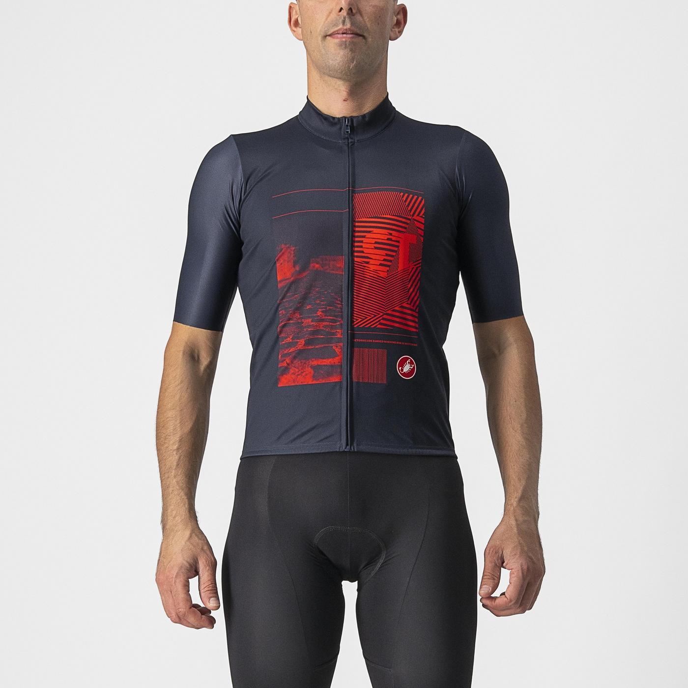 CASTELLI 13 SCREEN Short Sleeve Jersey Blue/Red