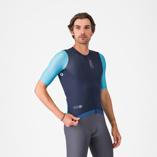 CASTELLI CORRETTO Short Sleeve Jersey Blue