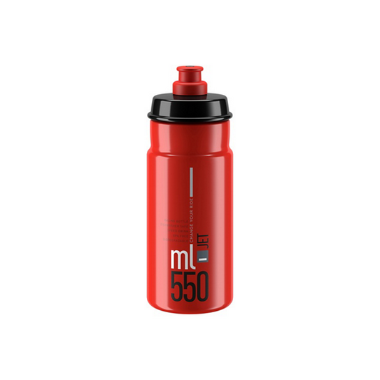 ELITE JET water bottle (550ml) Red Logo Grey