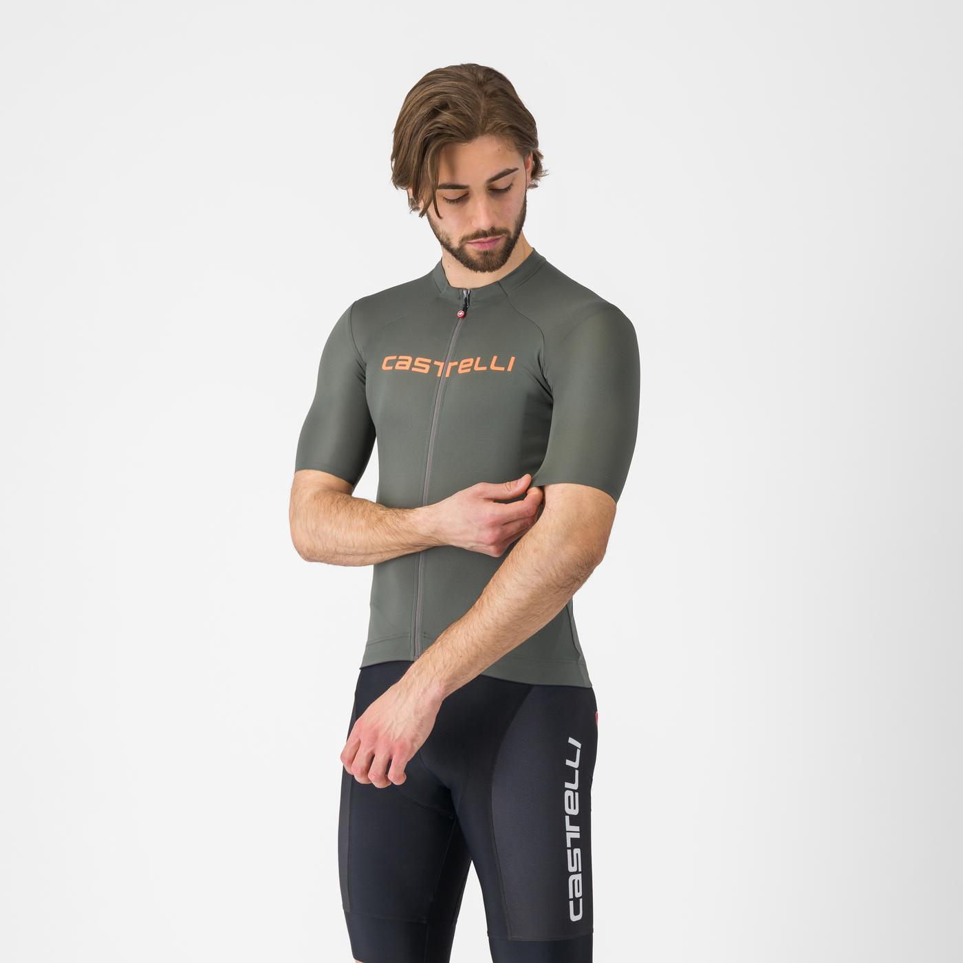 CASTELLI PROLOGO LITE Short Sleeve Jersey Grey/Orange