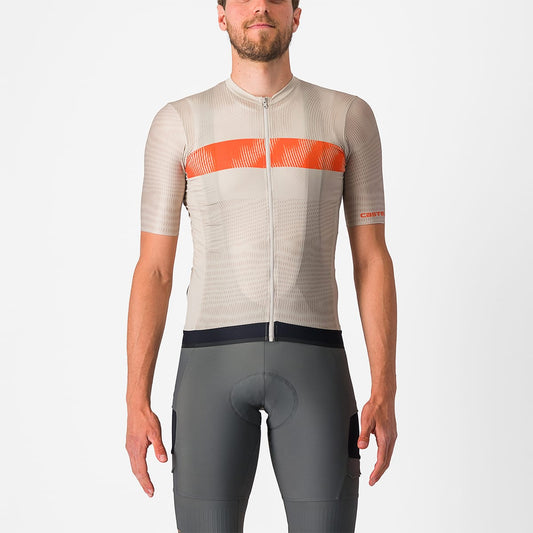 CASTELLI UNLIMITED ENDURANCE Dres s krátkým rukávem Grey/Orange