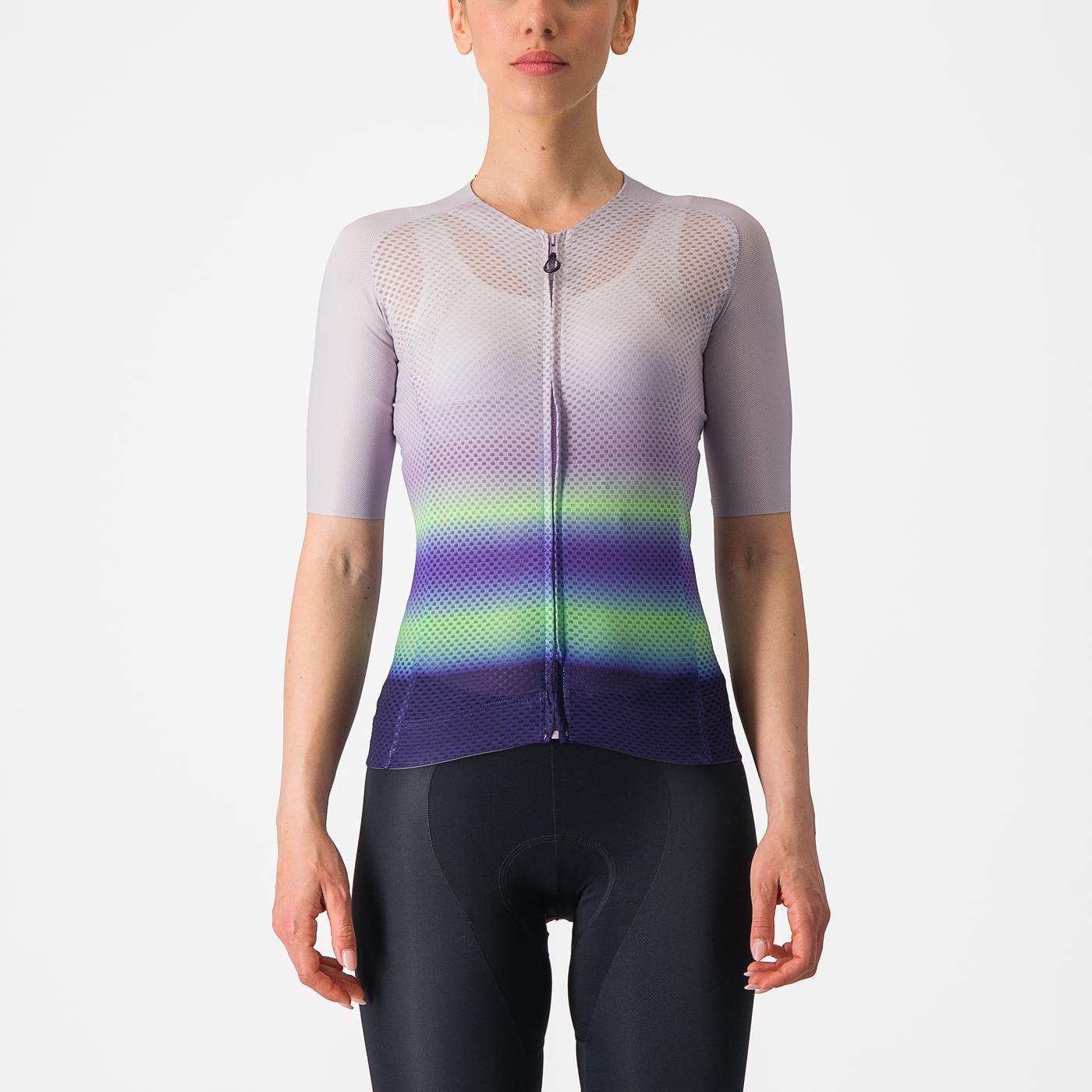 CASTELLI CLIMBER'S 4.0 W Dámský dres s krátkým rukávem Purple/Green