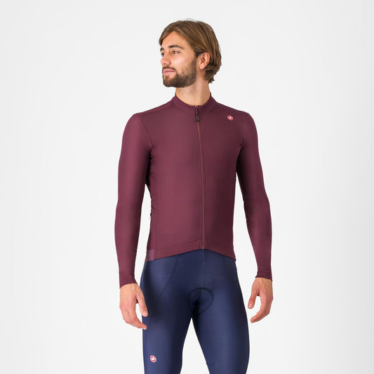 CASTELLI ESPRESSO THERMAL Dres s dlouhým rukávem Bordeaux