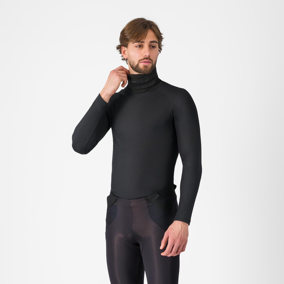 CASTELLI FLANDERS 2 HIGH NECK WARMER Spodní prádlo s dlouhým rukávem černé