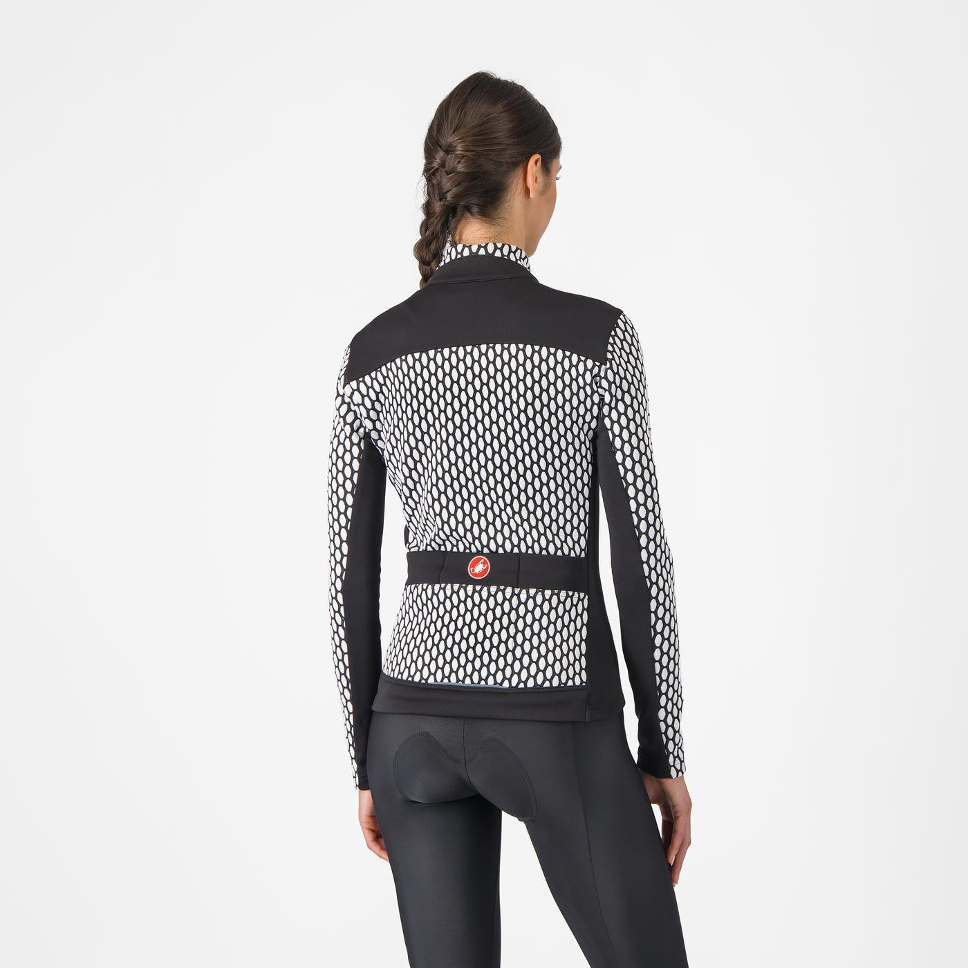 CASTELLI SFIDA 2 Dámský dres s dlouhým rukávem Black/White