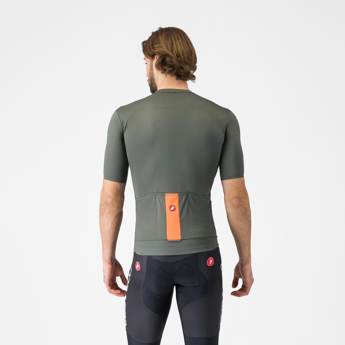 CASTELLI PROLOGO LITE Short Sleeve Jersey Grey/Orange