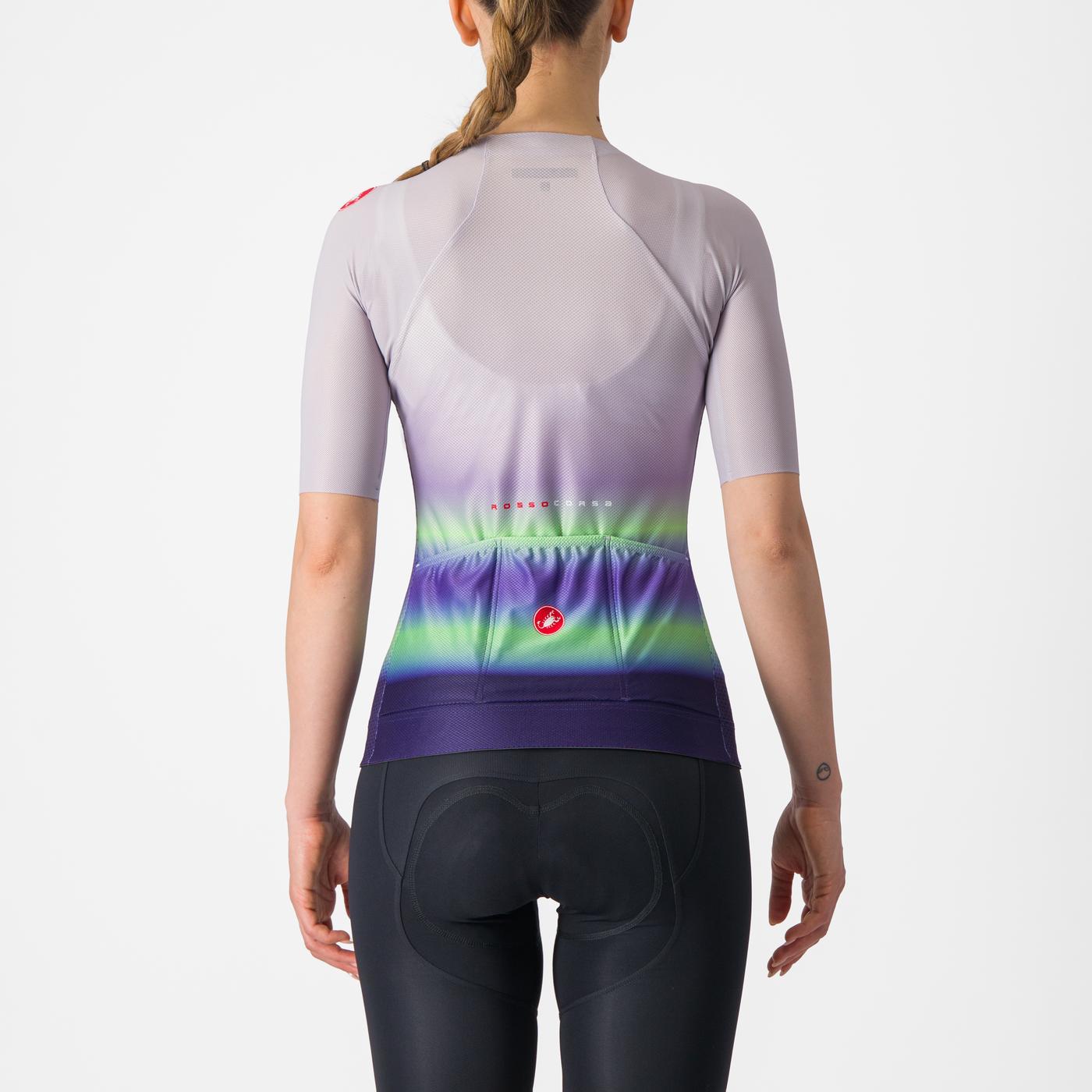CASTELLI CLIMBER'S 4.0 W Dámský dres s krátkým rukávem Purple/Green